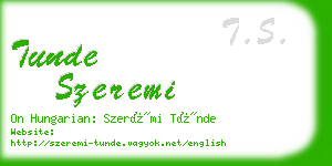 tunde szeremi business card